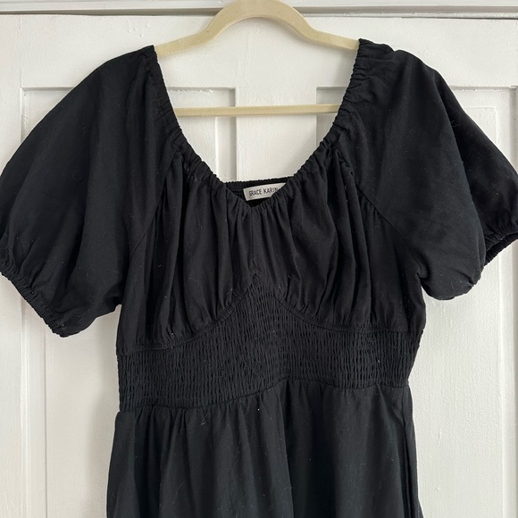 Black Women’s Grace Karin Puff Sleeve Cotton Sun Dress | size Large - Picture 4 of 5